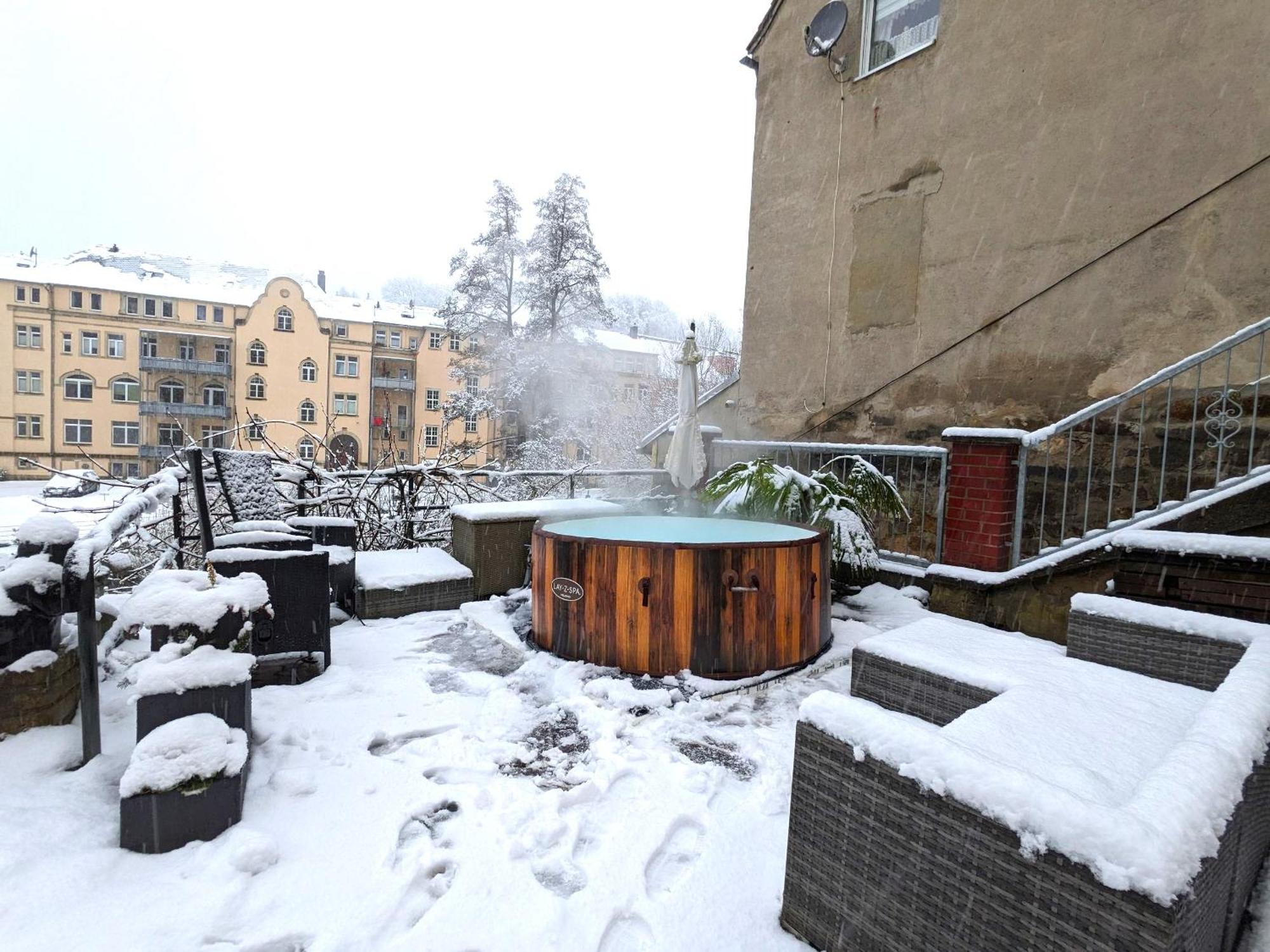 Hw4B - Urlaubsmagie - Zentral Mit Gemeinschaftsgarten, -Pool, -Sauna & Whirlpool Sebnitz Eksteriør bilde